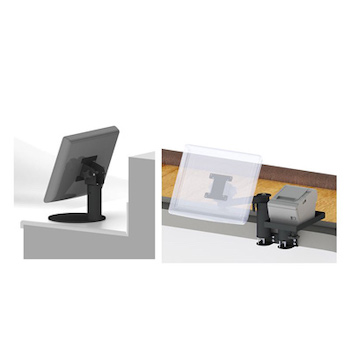 Countertop and Under Counter Mounts for Screens, POS Printers and Peripherals