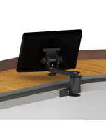 Under Counter Mount with an 8” arm, a 3” Riser and a 75/100mm Screen Pan and Tilt Head