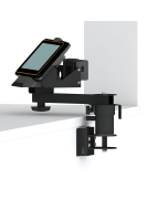 Wall Mount with 3" riser, adjustable 8" arm and panning head for a MICROS 720 Tablet with drop in charger