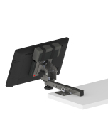 Adjustable Arm Shelf Edge Mount with a WS6 Pan & Tilt head and a PS holder