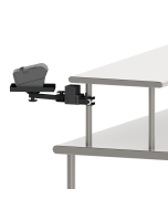 Quick Clamp Pole Mount with Arm and a Flat Printer Tray