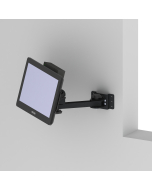 Wall Mount with an adjustable 8” arm, WS6 Pan and Tilt Head and a PS holder