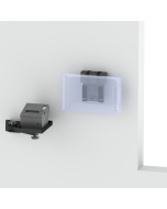 Oracle MICROS Workstation 6 flat wall mount and a printer tray with an arm