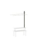 96” 4X4 Stainless Steel Wireway + 4 Single Gang Outlets for Power & Data