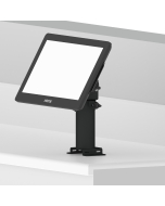 Countertop Fixed Pedestal Mount with a 6” Riser and a 75/100mm VESA Screen Pan and Tilt Head