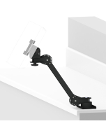 5 Axis Counter Top Mount with a 15” Arm, a Panning Mounting Plate and a VESA Pan & Tilt Head