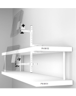 Over/Under Shelf Edge Mount or Counter Top Mount with Long Extension Arm