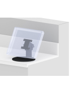 Countertop Movable Pedestal Mount with a 3” Riser and a 75/100mm VESA Pan and Tilt Head