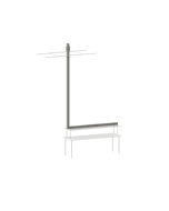 96” 4X4 Stainless Steel Horizontal Wireway + 8 Single Gang Outlets for Power & Data + 144”L Vertical Wireway