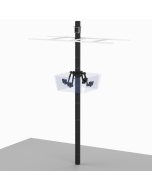 Digital Signage Kiosk Pole Stand 162” H + 4 fully articulated adjustable arms for 4: 75-100mm VESA Screens