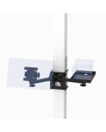 4X4  Clamp on Mount + 2 adjustable 8” Arms + POS Printer Tray+ VESA Pan- Tilt Head