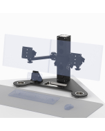 Desktop Pedestal Stand for 2: 75-100mm VESA Screens 