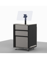 Stationary Podium + 24X24 Cabinet + Adjustable VESA Pedestal Mount + Accessory Pack 2