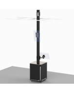 Stationary Podium 102” + 24X24 Cabinet + Ceiling Feed Pole + Accessory Pack 1