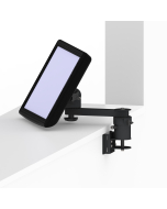 Wall Mount with a 3” riser, 8” arm, 75/100mm VESA Screen Pan and Tilt Head