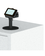 Countertop Movable Pedestal Mount with a 6" riser for a MICROS 720 Tablet with drop in charger