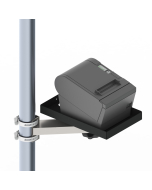 Pole Mount with an 8" Arm and a Flat Printer Mounting Tray
