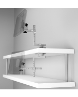 Over/Under Shelf or Counter with Panning Plate Mount Short Extension Arm