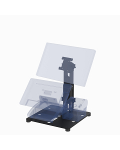 16X16 Countertop Cashier Stand with Tandem Display for Any Point of Sale (POS) Terminal + Any VESA Display (supports 50, 75, 100mm VESA, up to 22” Class, Pan-Tilt)