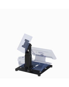 16X16 Countertop Cashier Stand with Customer Display for Any Point of Sale (POS) Terminal + Any VESA Display (supports 50, 75, 100mm VESA, up to 22” Class, Pan-Tilt)