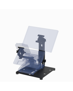 16X16 Countertop Cashier Stand with Tandem Display for Any Point of Sale (POS) Terminal + Any VESA Display (supports 50, 75, 100mm VESA, up to 22” Class, Pan-Tilt) + Ingenico Payment Reader (Lane, Desk, Axium)