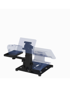16X16 Countertop Cashier Stand with Customer Display for Any Point of Sale (POS) Terminal + Any VESA Display (supports 50, 75, 100mm VESA, up to 22” Class, Tilt Only) + Printer Tray