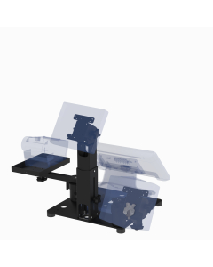 16X16 Countertop Cashier Stand with Customer Display for Any Point of Sale (POS) Terminal + Any VESA Display (supports 50, 75, 100mm VESA, up to 22” Class, Pan-Tilt) + Printer Tray + Ingenico Payment Reader (Lane, Desk, Axium)