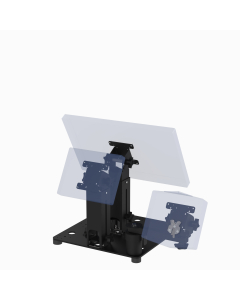 16X16 Countertop Cashier Stand with Customer Display for Any Point of Sale (POS) Terminal + Any VESA Display (supports 50, 75, 100mm VESA, up to 22” Class, Tilt Only) + Ingenico Payment Reader (Lane, Desk, Axium)