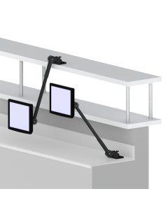 7 Axis Countertop Mount with 18" Extendable Arm and Enhanced Pan-Tilt Head for Oracle MICROS Workstation 6 (WS6)