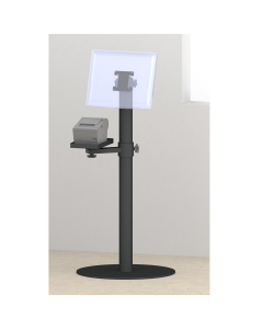Floor Stand with VESA Pan and Tilt Head, 22" Base and Accessory Tray
