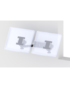 Dual Wall Mount + 8” Arms + VESA Screen Pan and Tilt Heads