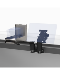 Under Counter Mount for VESA Screen + POS Printer, with Risers, Adjustable Arms and Storage Compartment