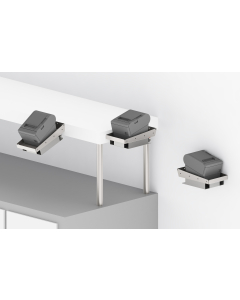 Stainless Steel Printer Tray, Shelf edge or Wall Mount, with Power Supply Storage Compartment