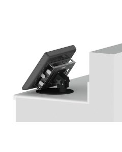 Countertop Stainless Steel Enclosure for ELO #ET1715L with Black Back of Screen Enclosure