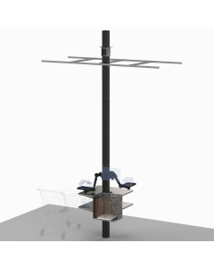 Self-Check Out Kiosk 150” H + 30”X 30” Table + Accessory Pack 2