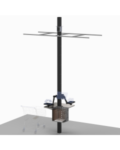 Self-Check Out Kiosk 150” H + 30”X 30” Table + Accessory Pack 4