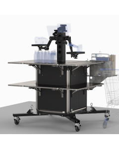 Mobile Cashier Stand +24X24 cabinet + Accessory Pack 2
