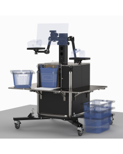 Mobile Self-Check Out Kiosk – 24X24 Cabinet + Accessory Pack 2