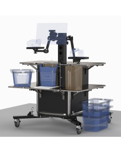 Mobile Self-Check Out Kiosk – 24X24 Cabinet + Accessory Pack 3