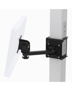 4X4 Clamp on Mount  + Adjustable 8” Arm + Standard VESA Pan Tilt Head