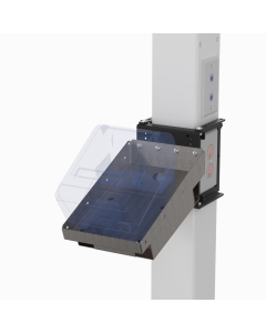 4X4 Clamp on Mount + Fixed Stainless POS Printer Tray + Storage compartment