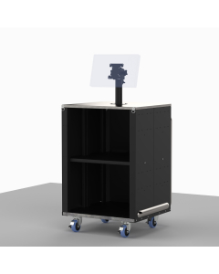 Mobile Podium + 24X24 Cabinet + Adjustable VESA Pedestal Mount + Accessory Pack 1