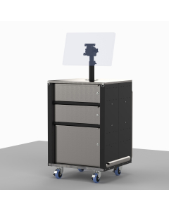 Mobile Podium + 24X24 Cabinet + Adjustable VESA Pedestal Mount + Accessory Pack 2