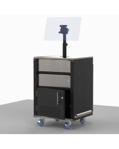 Mobile Podium + 24X24 Cabinet + Adjustable VESA Pedestal Mount + Accessory Pack 3