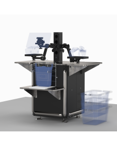 Self Check Out Kiosk Floor Stand + 24X24 Cabinet Accessory Pack 3