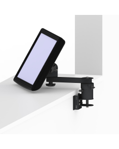 Wall Mount with a 3” riser, 8” arm, 75/100mm VESA Screen Pan and Tilt Head