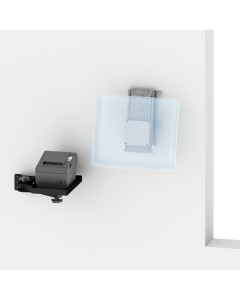 Universal VESA screen tilting wall mount and a printer tray with an arm, Toast Compatible